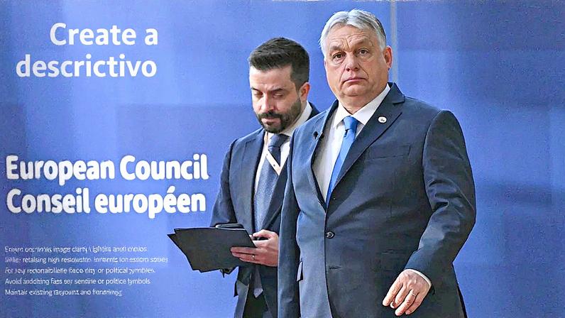 Viktor Orban at the EU summit.