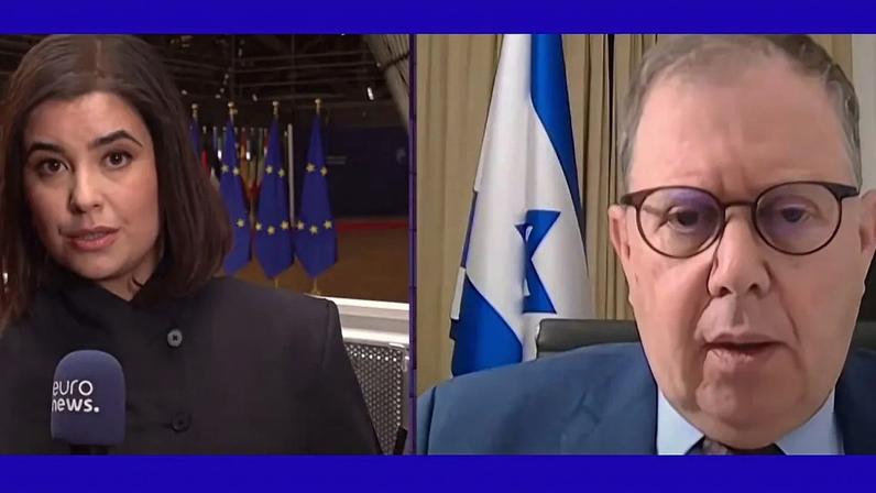 Euronews' Maria Tadeo spoke to Israel’s ambassador to the United Nations in Geneva Daniel Meron on the sidelines of an EU summit held on 19 March.