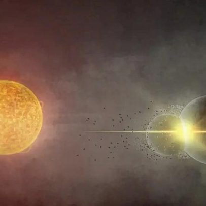 Possível colisão entre dois planetas em sistema com estrela similar ao Sol