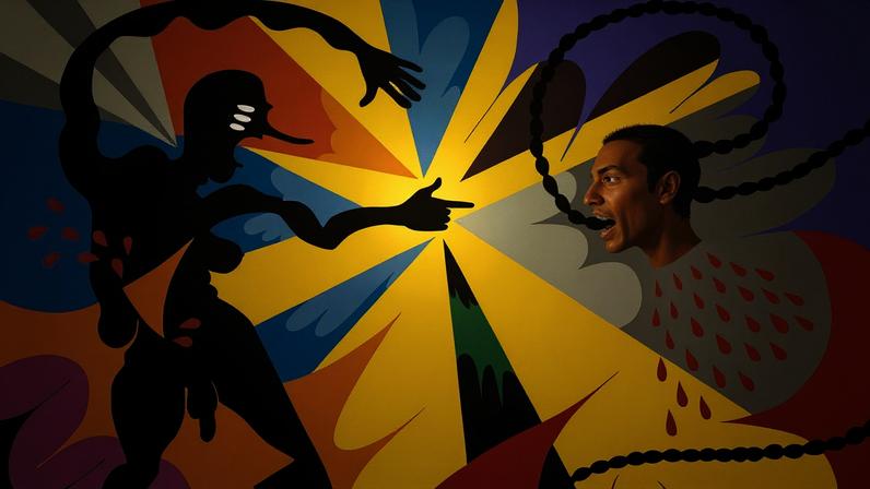Obra da série 'Hasta la Tristeza es Distinta con el Sol' na exposição 'La Chola Poblete: Pop Andino', em cartaz no Masp