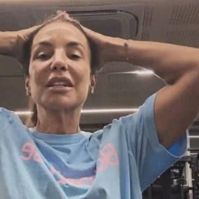 Ivete Sangalo volta a treinar após cirurgia, brincando com 'cara de titânio'