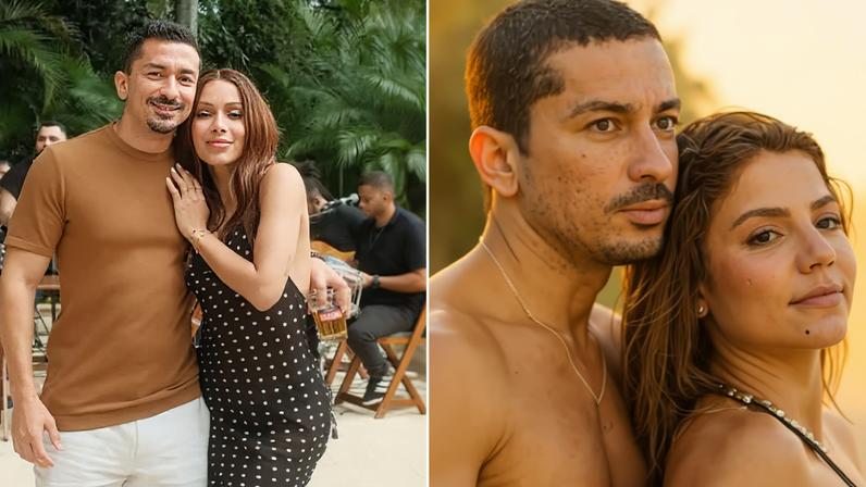 Hariany e namorado Renan Machado, que é irmão da cantora Anitta