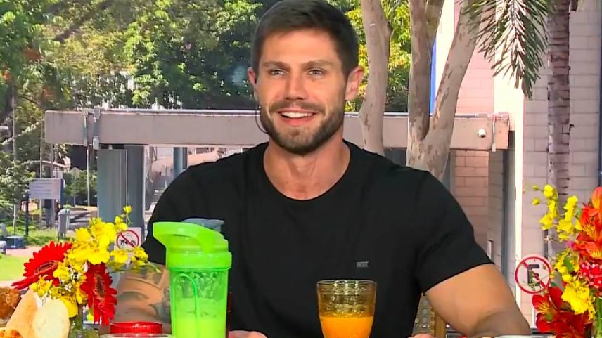 Jonas Sulzbach no café da manhã com Ana Maria Braga