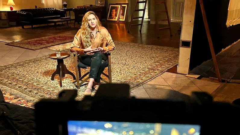 Camila Appel em cena da série 'O Testamento - O Segredo de Anita Harley', do Globoplay