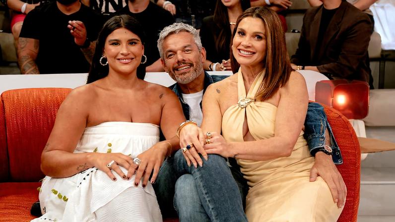 Giulia Costa, Otaviano Costa e Flávia Alessandra no Em Família