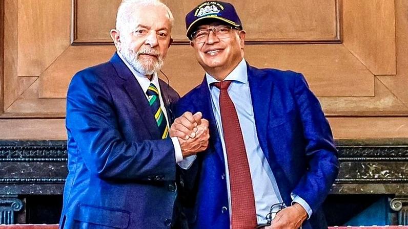 Presidentes Lula e Gustavo Petro se encontraram na Colômbia em 2024