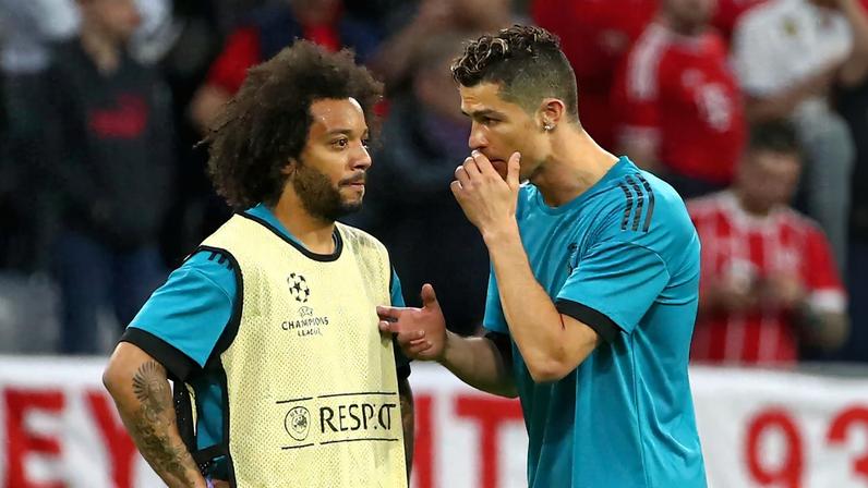 marcelo e cristiano ronaldo, bayern de munique x real madrid — Foto: REUTERS/Michael Dalder
