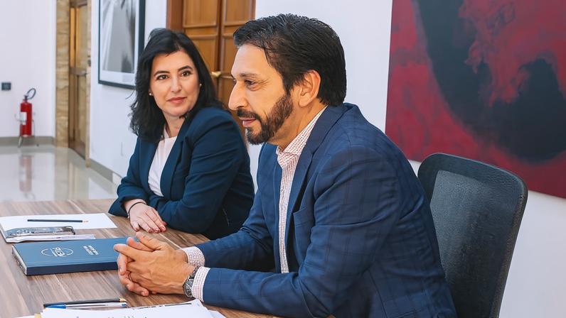 A então candidata à presidência da República, Simone Tebet, ao lado do prefeito Ricardo Nunes (MDB), em setembro de 2022. — Foto: Divulgação/Secom/PMSP
