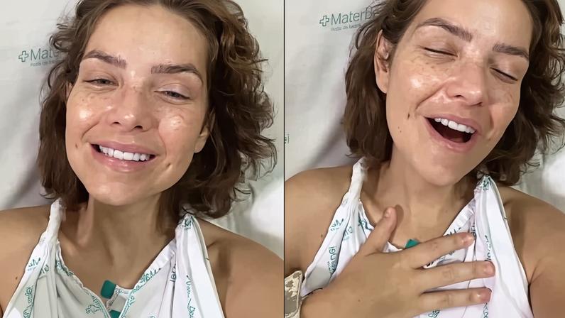 Camila Campos louva em hospital após cirurgia