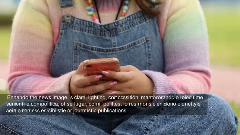 Jovem usa o celular em Sidney, na Austrália; país proibiu acesso de menores de 16 anos às redes sociais — Foto: Hollie Adams/Reuters