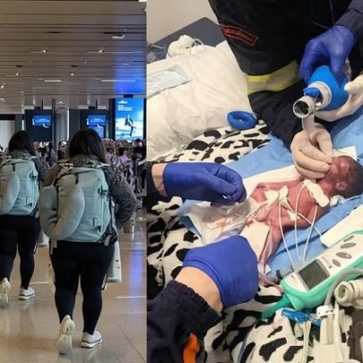 Chilena dá à luz em aeroporto de Florianópolis sem saber da gravidez