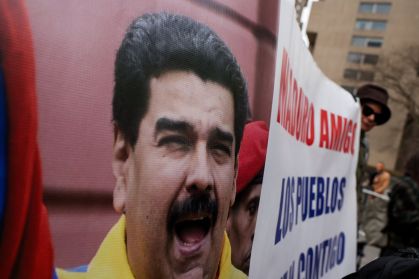 Manifestação a favor de Nicolás Maduro em Nova York 26/3/2026 REUTERS/Shannon Stapleton