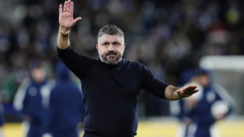 Gennaro Gattuso na vitória de 2 a 0 sobre a Irlanda do Norte na semifinal da repescagem europeia — Foto: REUTERS/Matteo Ciambelli