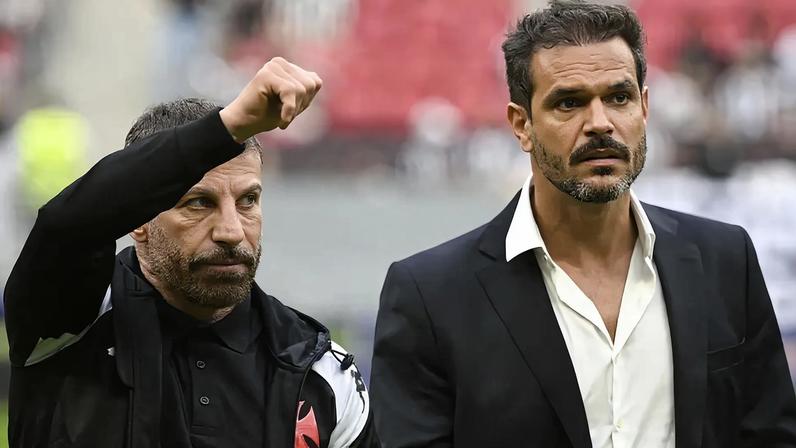 Pedrinho, presidente do Vasco, e Admar Lopes, diretor de futebol do clube (Foto: Mateus Bonomi/Agif/Gazeta Press)