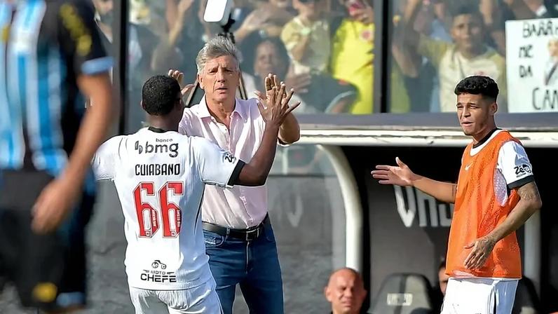 Cuiabano comemora com Renato Gáucho o seu gol pelo Vasco contra o Grêmio (Foto: Thiago Ribeiro/ Agif/Gazeta Press)