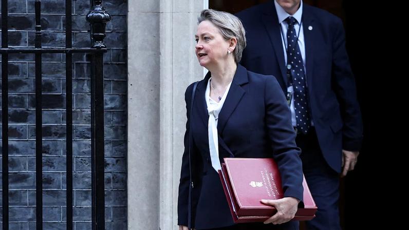 British Foreign Secretary Yvette Cooper leaves following a cabinet meeting at Downing Street, in London, Britain, March 3, 2026. REUTERS/Toby Melville