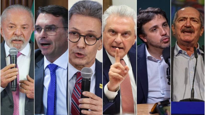 Lula, Flávio Bolsonaro, Romeu Zema, Ronaldo Caiado, Renan Santos e Aldo Rebelo devem concorrer à Presidência