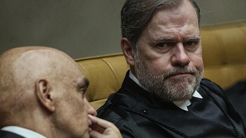 Alexandre de Moraes e Dias Toffoli na abertura do ano judiciário no Supremo Tribunal Federal