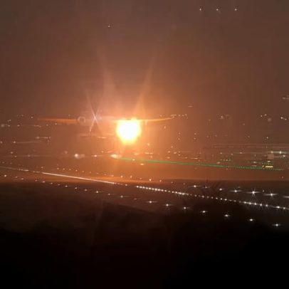 Avião com 288 a bordo sofre explosão no motor durante decolagem em Guarulhos
