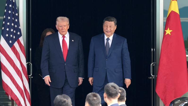 U.S. President Donald Trump meets with Chinese President Xi Jinping on the sidelines of the APEC summit, in Busan