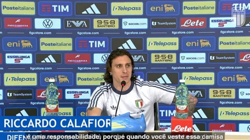Riccardo Calafiori afirma que a Itália precisa encarar o jogo de repescagem das eliminatórias para a Copa do Mundo como uma oportunidade, e não como um teste de nervos.