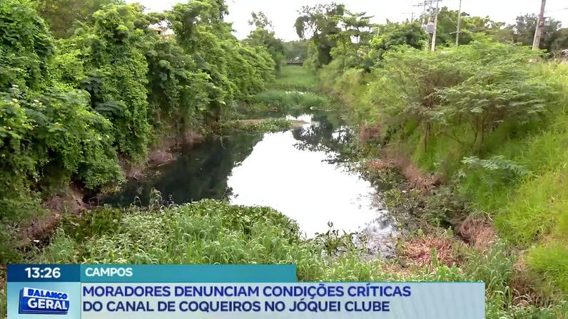 Moradores denunciam condições críticas do Canal Coqueiros em Campos (RJ)