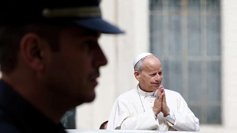 Pope Leo XIV leaves following the weekly general audience in Saint Peter's Square at the Vatican, March 11, 2026. REUTERS/Yara Nardi/File Photo