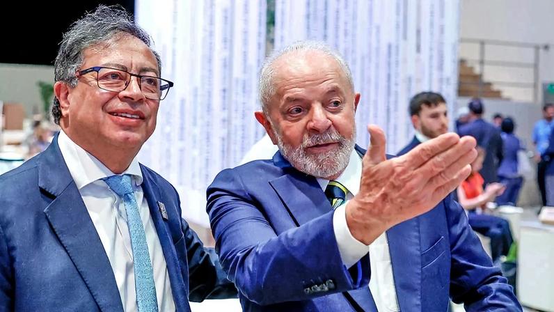 Lula e Gustavo Petro. Foto: Ricardo Stuckert / PR