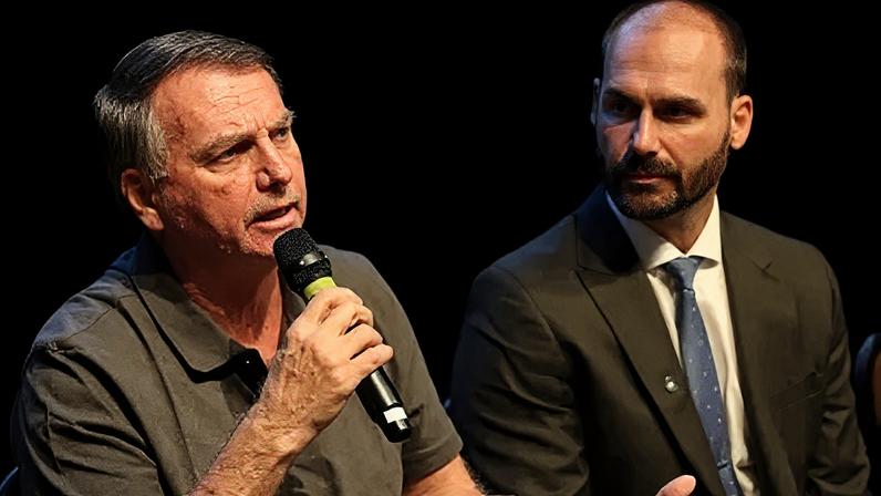 Jair Bolsonaro e Eduardo Bolsonaro