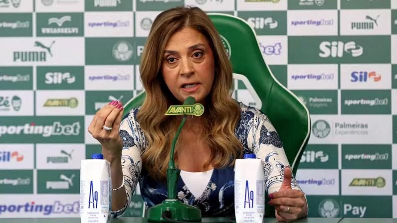 Leila Pereira, presidente do Palmeiras — Foto: Cesar Greco/Palmeiras
