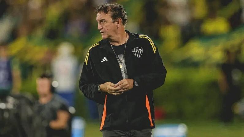 Cuca em vitória do Atlético-MG na Sul-Americana (Foto: Pedro Souza / Atlético)