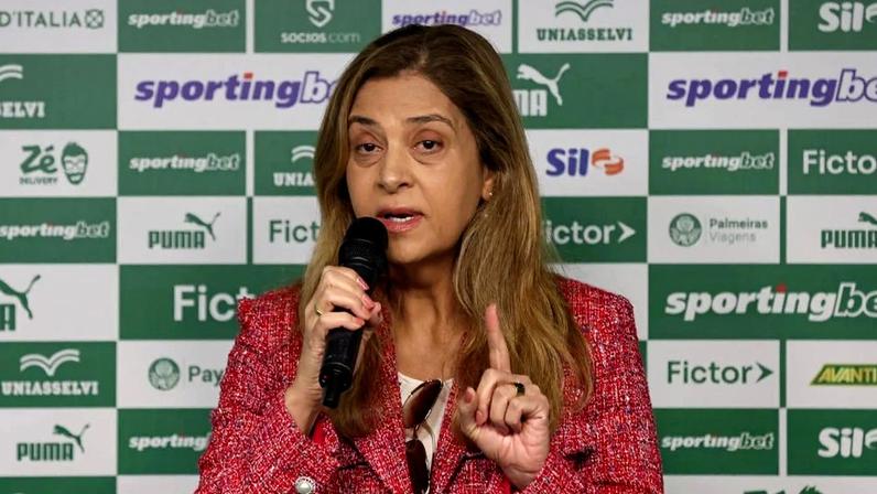 A empresária Leila Pereira, presidenta do Palmeiras e dona da Crefisa, foi convocada pela CPMI do INSS. Foto: Cesar Greco/Palmeiras