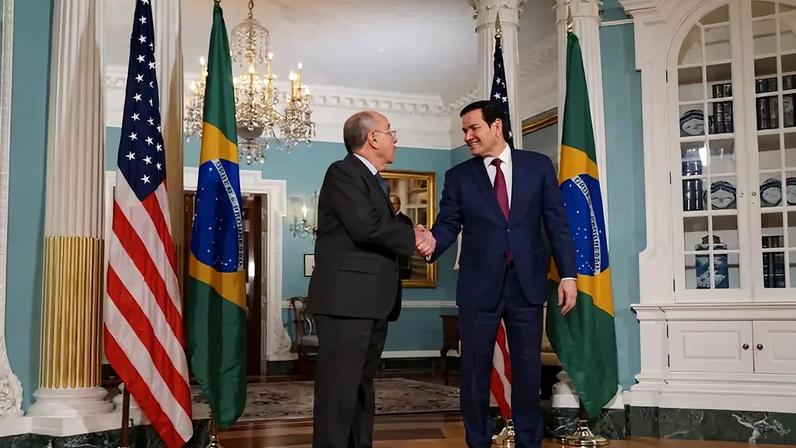 Ministro Mauro Vieira foi recebido no Departamento de Estado dos Estados Unidos, para reunião com o Secretário Marco Rubio. (Foto: Divulgação/MRE)