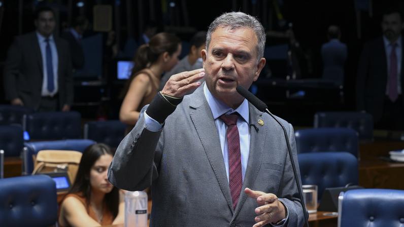 Plenário do Senado Federal com o senador Rogerio Marinho (PL-RN). (Foto: Carlos Moura/Agência Senado)