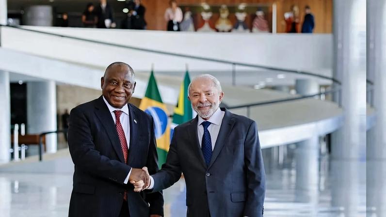 O presidente Lula teve agenda com o presidente da África do Sul, Cyril Ramaphosa. Créditos: Ricardo Stuckert/PR