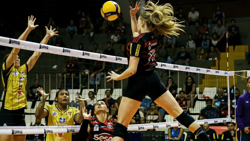 Sesc-Flamengo vai encarar o Mackenzie nas quartas de final da Superliga Feminina — Foto: Julliana Nascimento/CRF