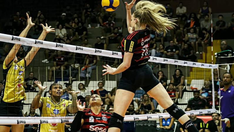 Sesc-Flamengo foi a equipe com melhor campanha na primeira fase — Foto: Julliana Nascimento/CRF