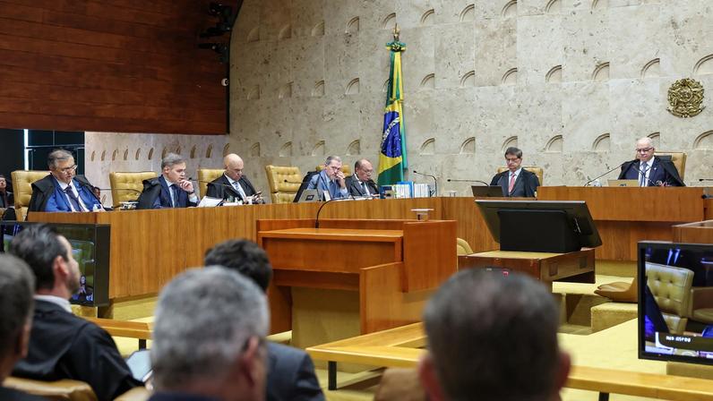 Sessão do STF que julgou prorrogação da CPI do INSS — Foto: Victor Piemonte/STF