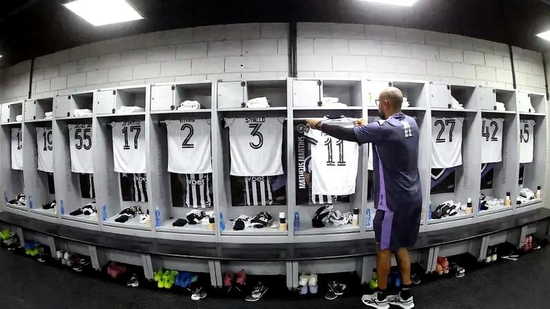 Vestiátio do Botafogo na Arena da Baixada (Foto: Vítor Silva/Botafogo)
