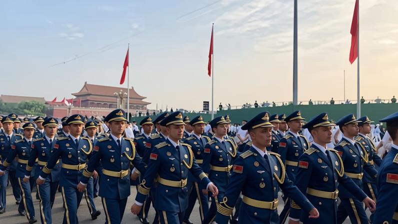 Militares chinos desfilando en la plaza de Tiananmén, el pasado 3 de septiembre.