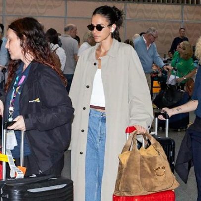 Bruna Marquezine é vista em aeroporto com jeans e bolsa de luxo após Oscar