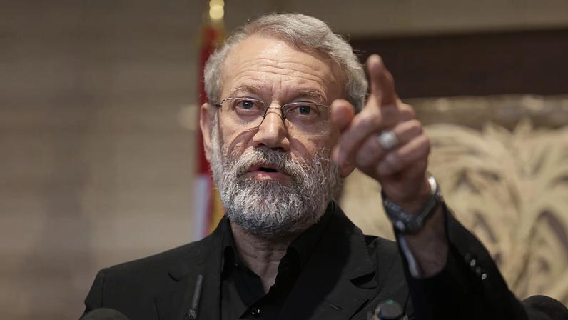 Iran's Supreme National Security Council Secretary Ali Larijani speaks after a meeting, in Beirut, Lebanon August 13, 2025. REUTERS/Aziz Taher