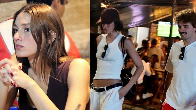 Com novo visual, Bruna Marquezine é flagrada em restaurante com pastor e Sasha Meneghel. Fotos!