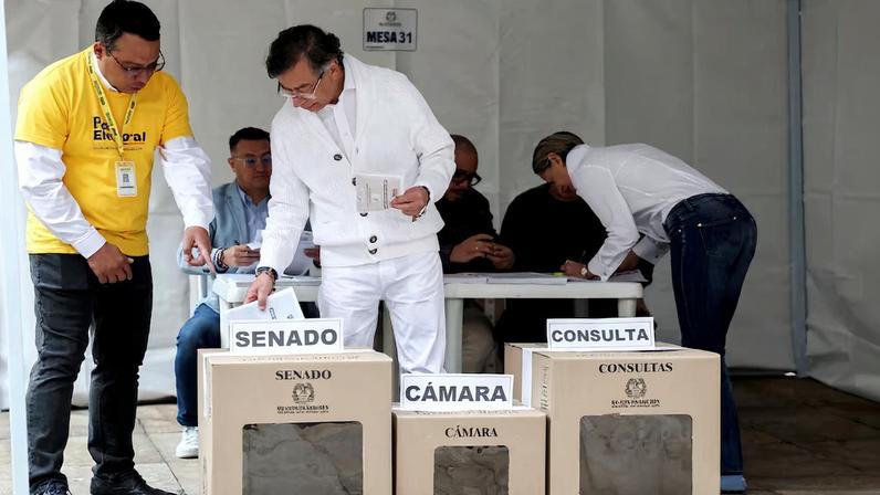 Elections and party primaries for presidential race, in Bogota