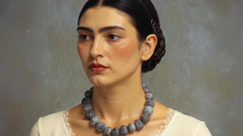 Frida Kahlo’s Self-Portrait with Necklace (1933) © 2026 Banco de México Diego Rivera Frida Kahlo Museums Trust, Mexico, D.F. / VEGAP. Photo: Gerardo Suter