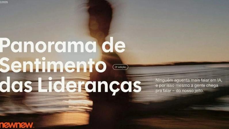 A capa do estudo Panorama de Sentimento das Lideranças 2026, realizado pela Newnew