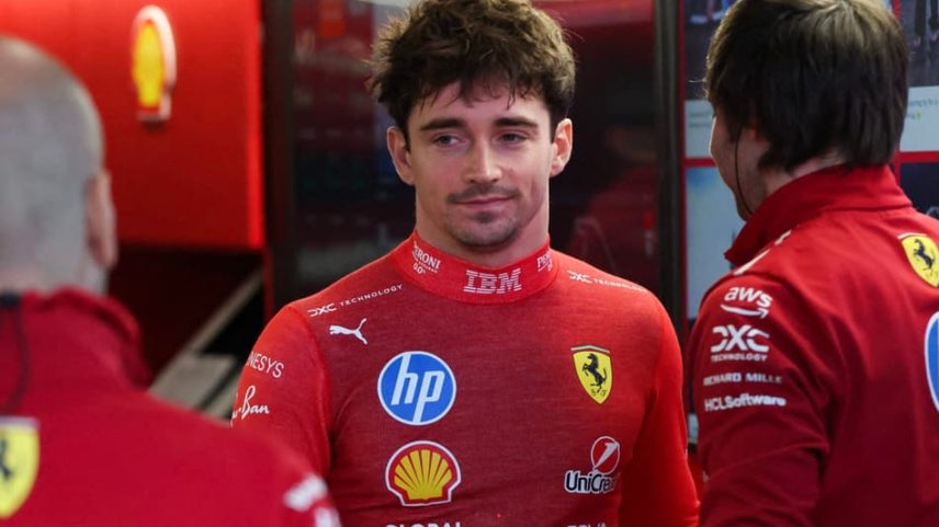 Charles Leclerc no TL1 do GP de Las Vegas de F1 (Foto: Patrick T. Fallon / AFP)