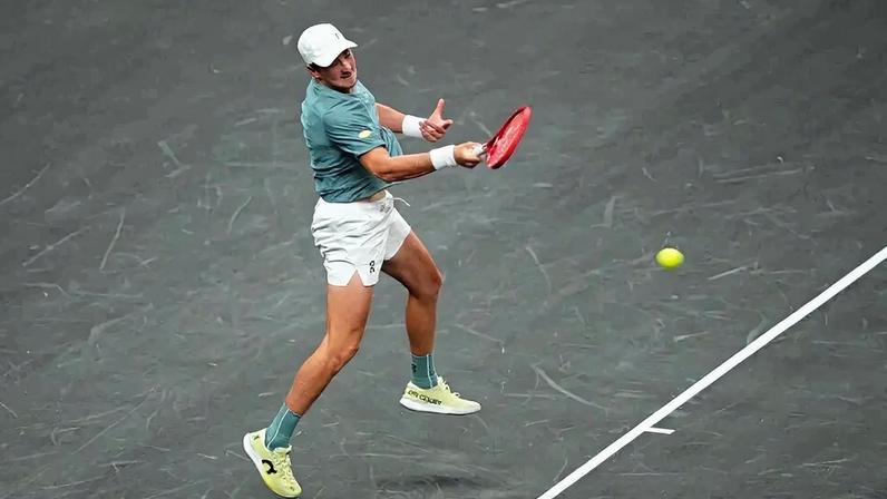 João Fonseca no MGM Slam, em Las Vegas (Foto: Chris Unger/AFP)
