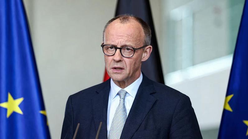 German Chancellor Friedrich Merz makes a statement on the situation in the Middle East, after Israel and the U.S. launched strikes on Iran, at the chancellery in Berlin, Germany, March 1, 2026.