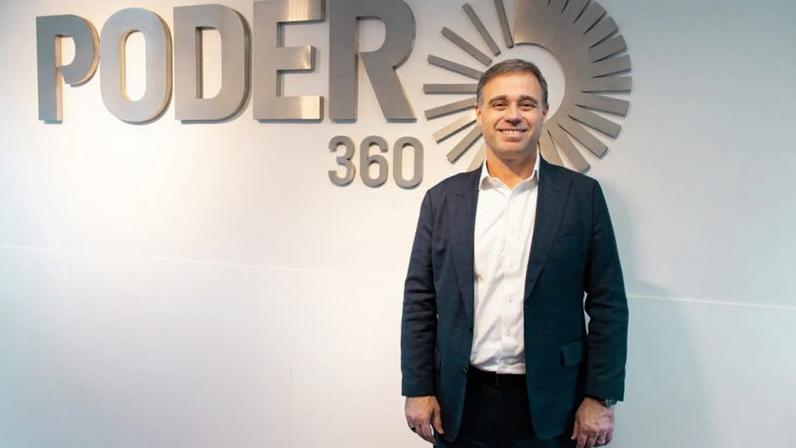 André Mendonça visitou a sede do Poder360, em Brasília, nesta 3ª feira (31.mar)